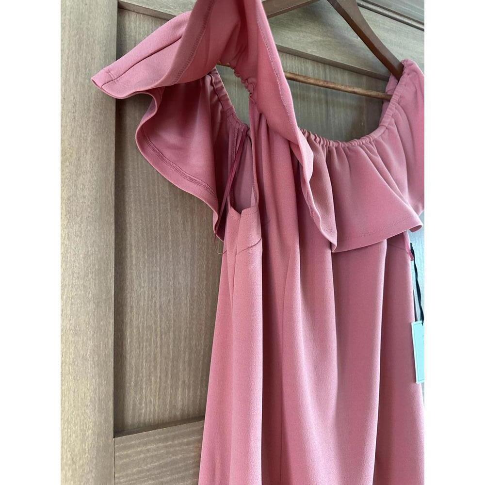 NWT 1.STATE Coral Ruffle Off the Shoulder Midi Dress Women’s size 10​ - Picture 5 of 12